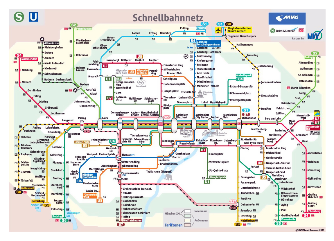 Munich Public Transportation Zones Transport Informations Lane