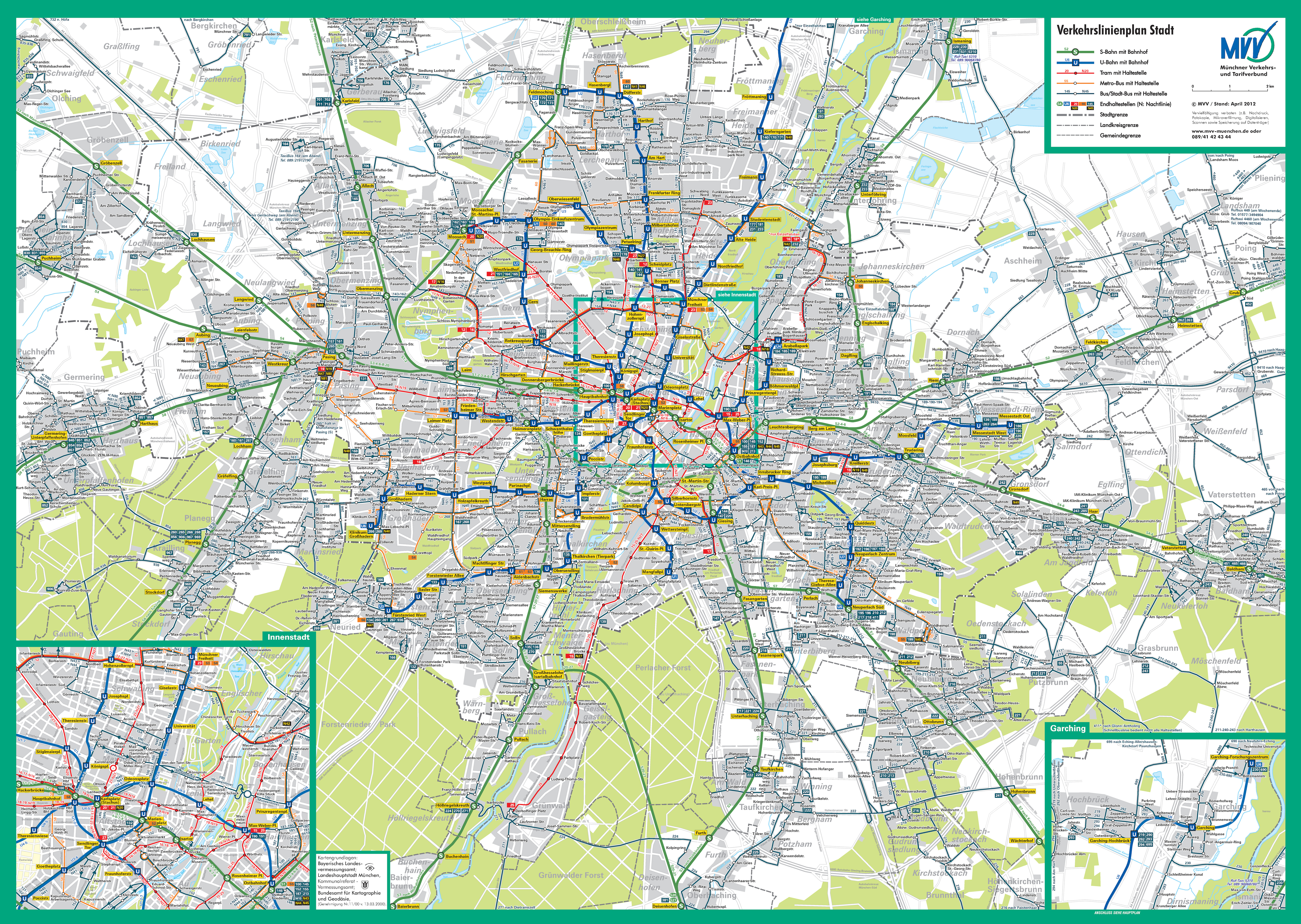 Munich Public Transport Map Large Scale Detailed Public Transport Network Map Of Munich City – 2006 |  Vidiani.com | Maps Of All Countries In One Place
