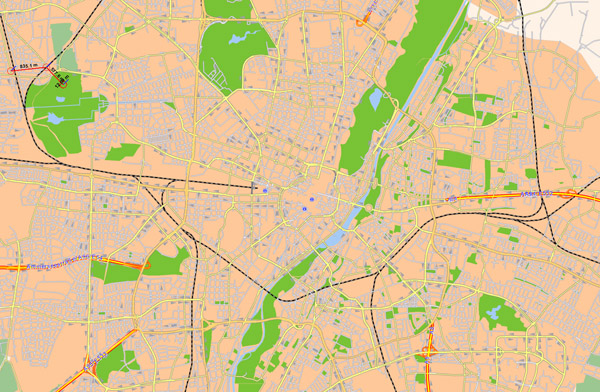 Munich road map. Road map of Munich city.