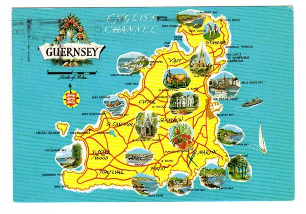 Travel map of Guernsey. Guernsey travel map.