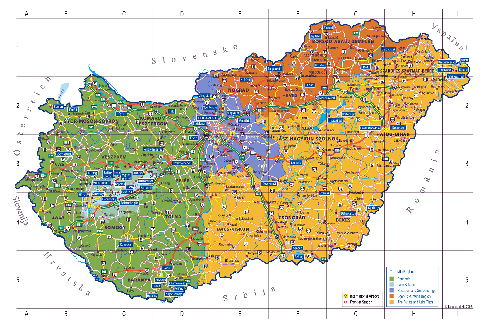 administrative-map-of-hungary-with-major-cities-hungary-europe