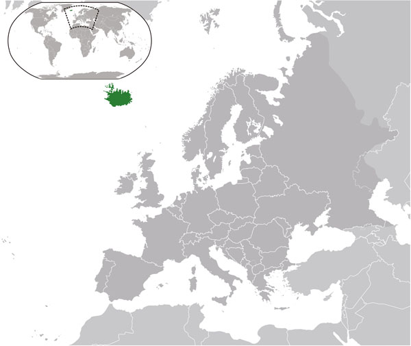 Detailed Iceland location map. Detailed location map of Iceland.