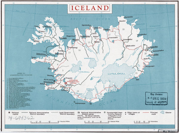 Large detailed administrative map of Iceland. Iceland large detailed administrative map.