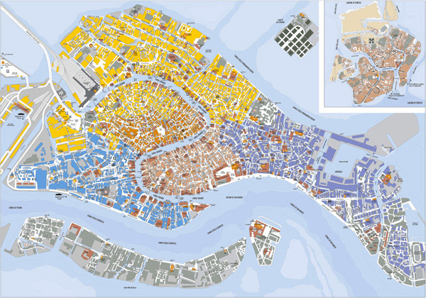Detailed map of Venice city. Venice city detailed map.