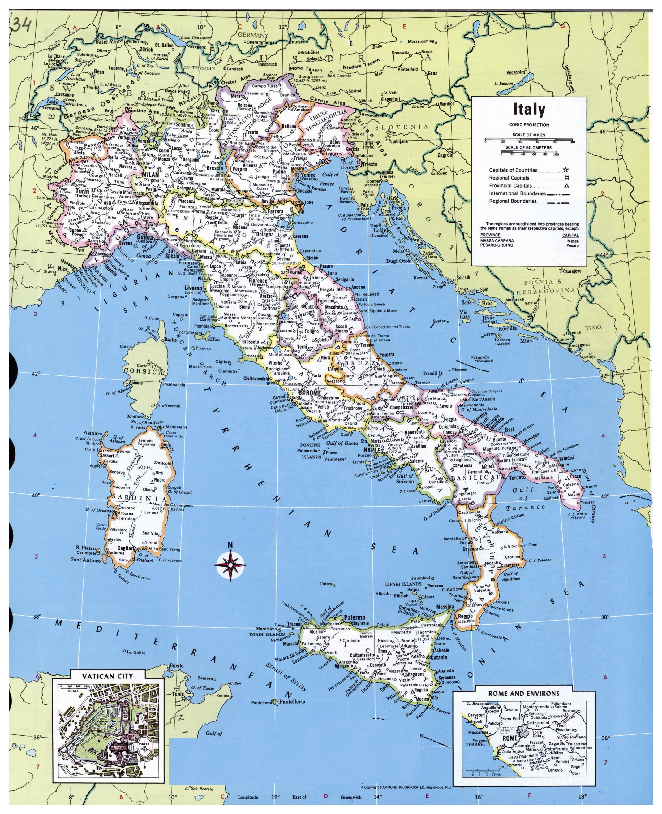 Major Cities In Italy Map Table Rock Lake Map