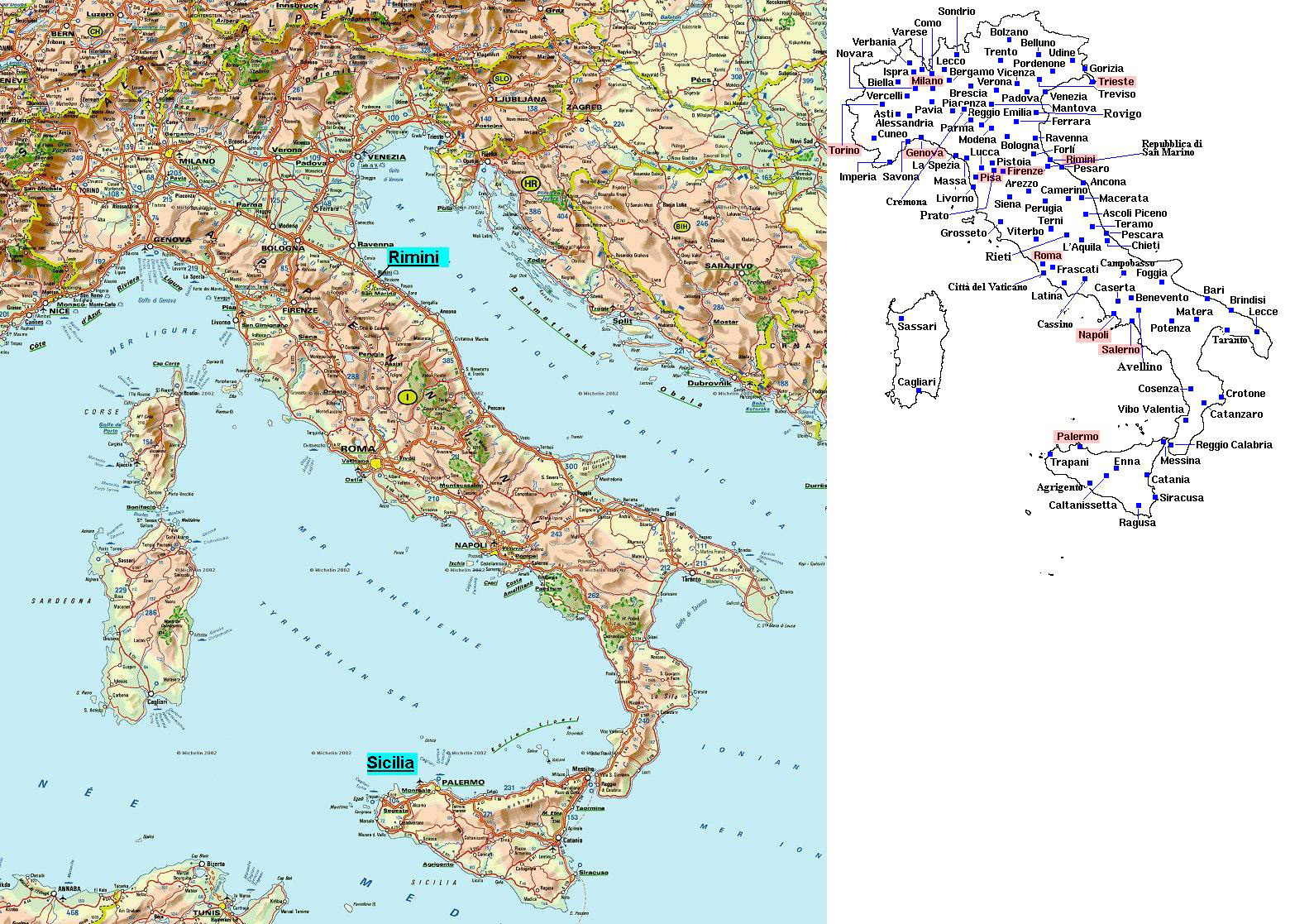Small road map of Italy. Italy small road map | Vidiani.com | Maps of