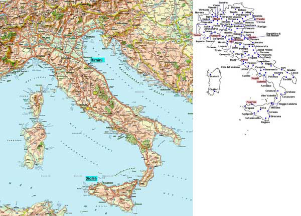 Small road map of Italy. Italy small road map.