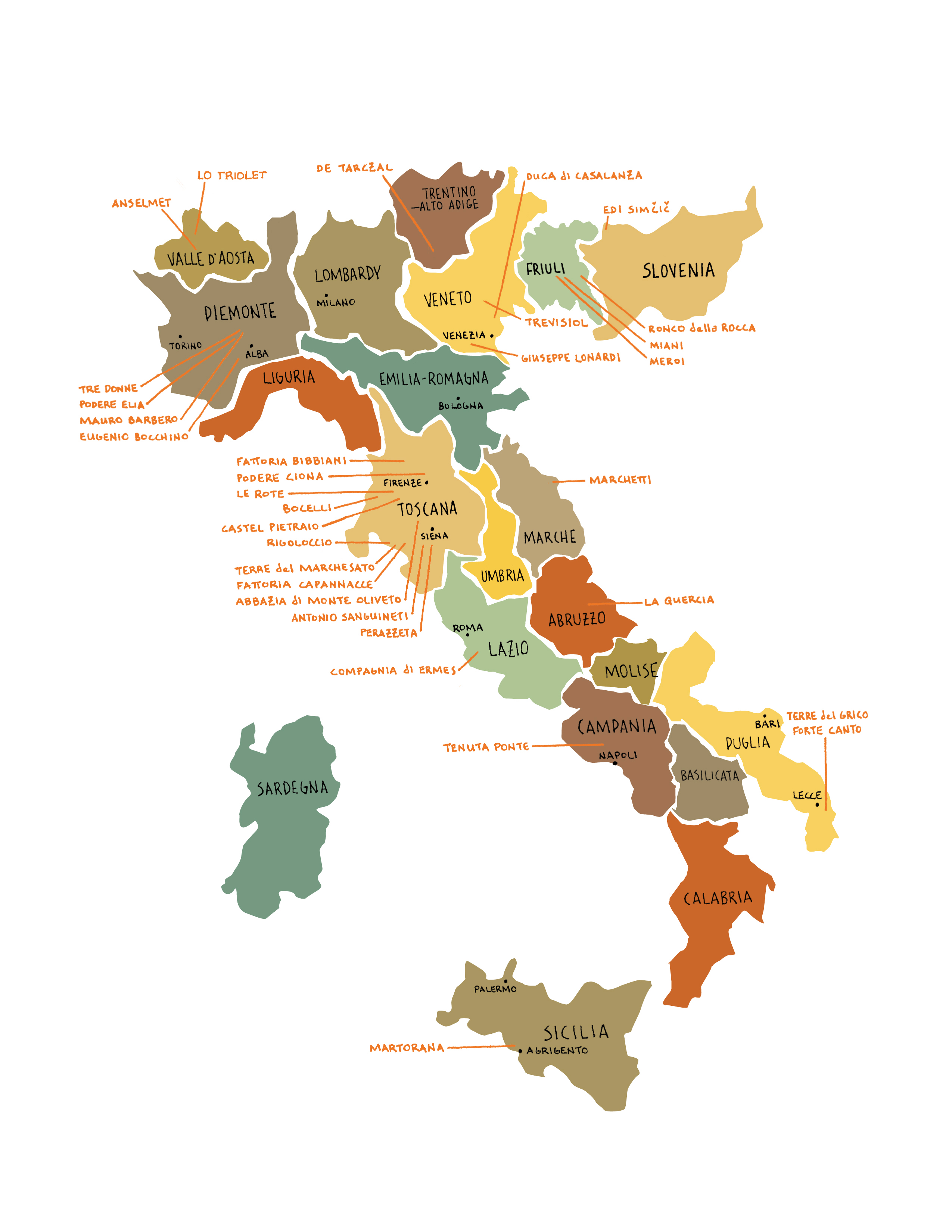 wine maps of italy