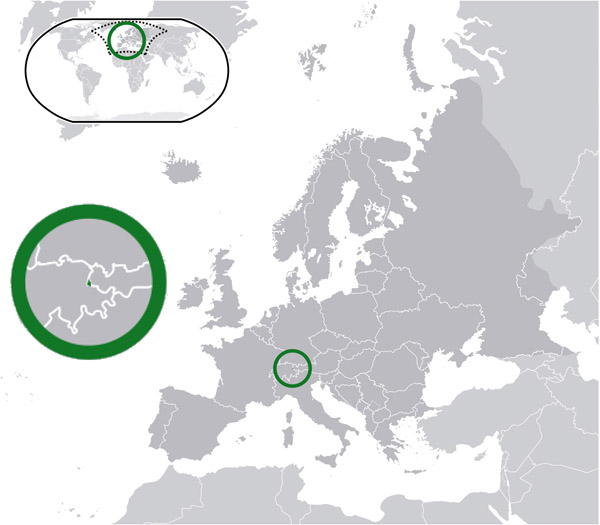 Large location map of Liechtenstein. Where is located Liechtenstein on the map?