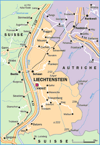 Political map of Liechtenstein. Liechtenstein political map | Vidiani