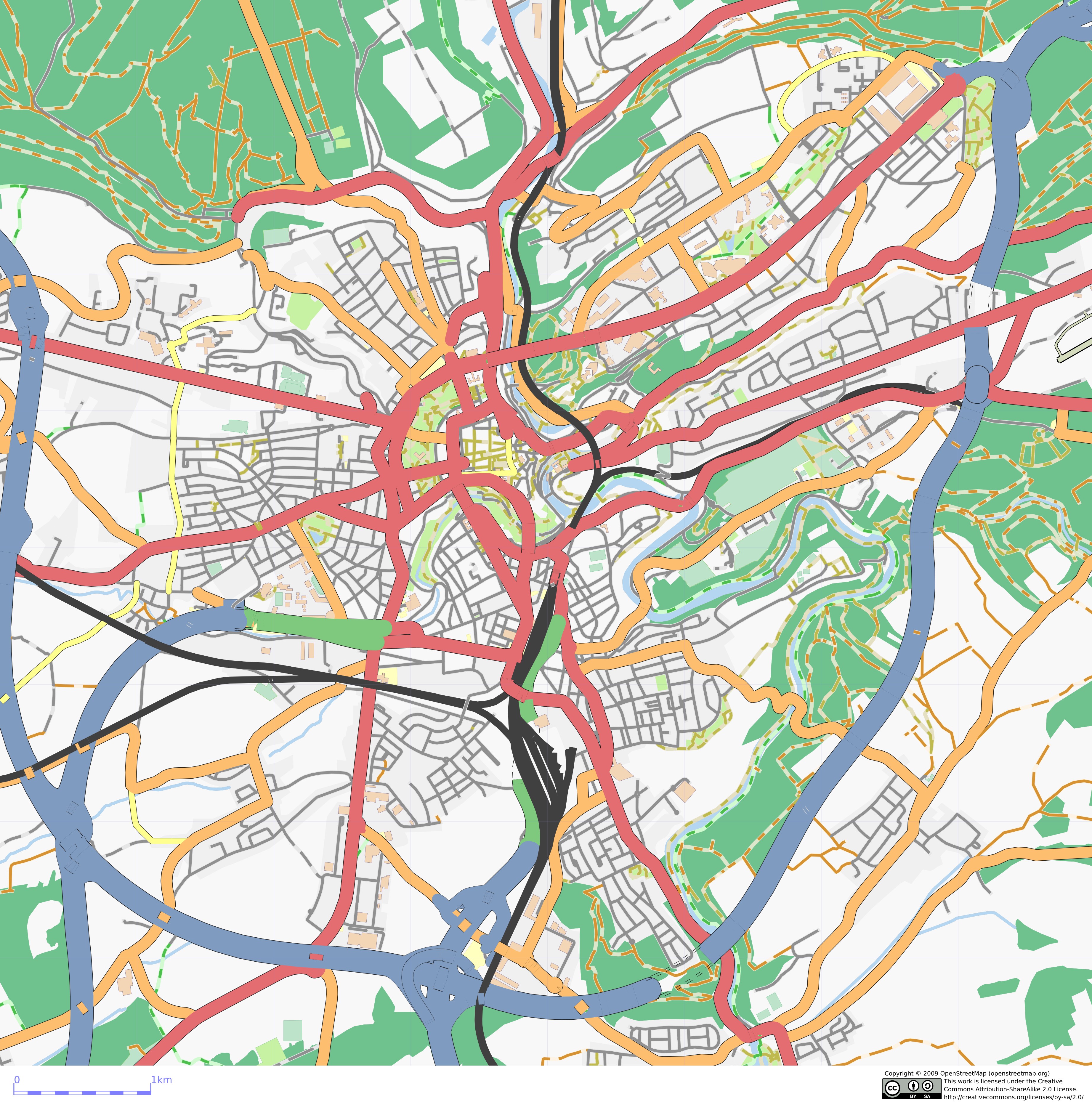 City map Luxembourg Admin
