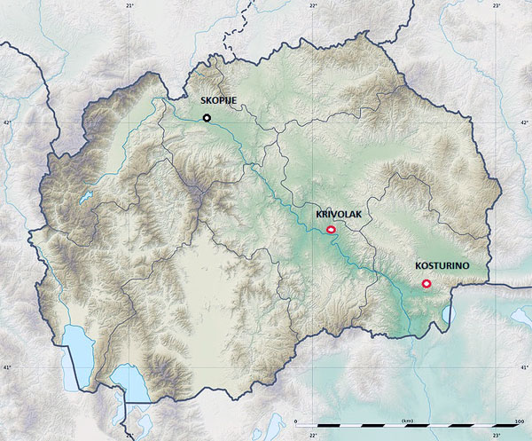 Relief map of Macedonia. Macedonia relief map.