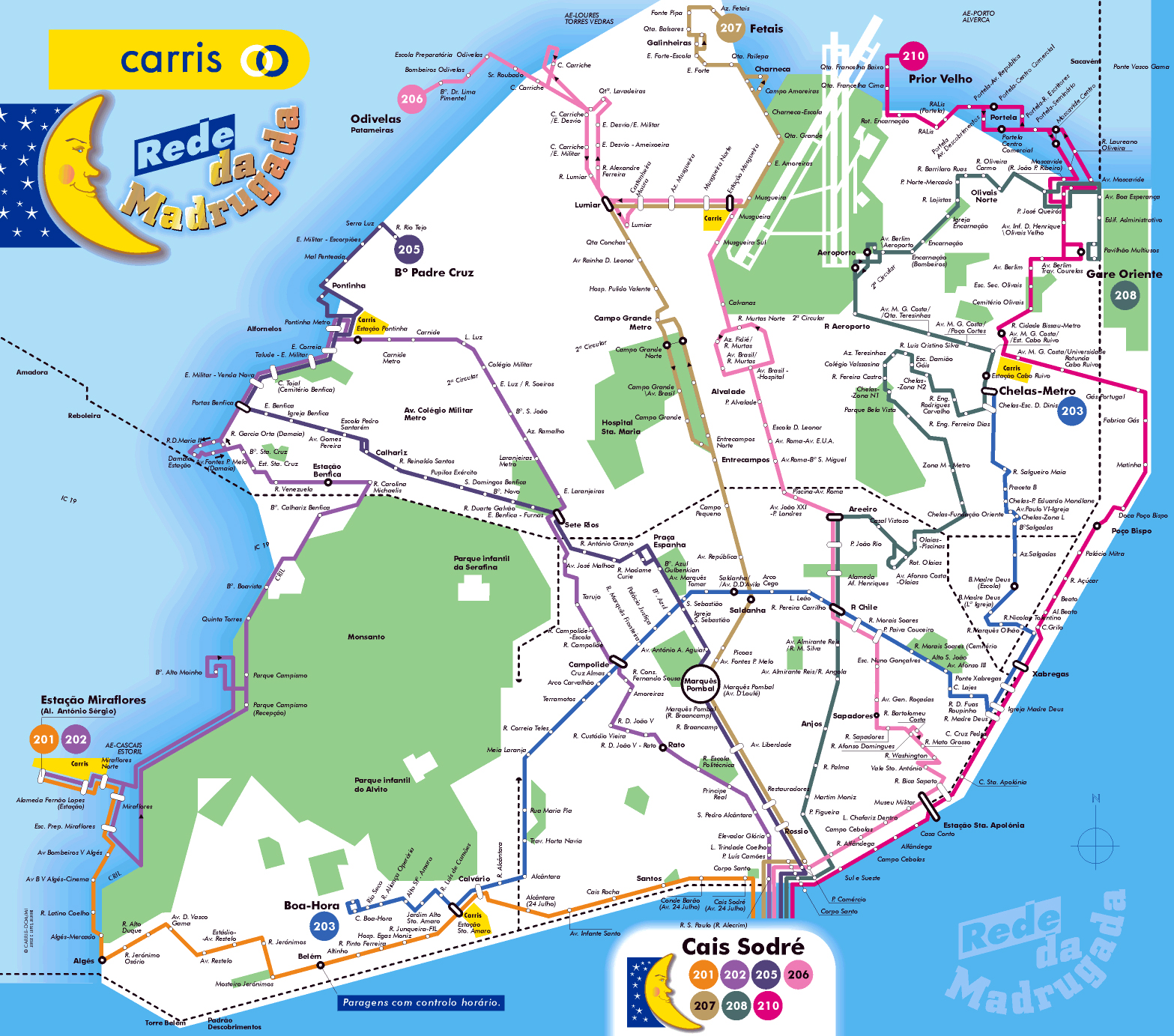 Large tourist map of Lisbon. Lisbon city large tourist map | Vidiani