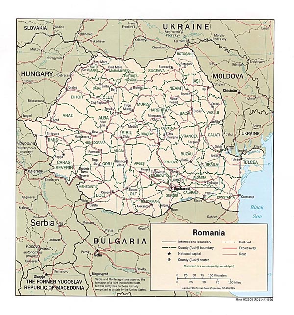 Large administrative map of Romania. Romania large administrative map.