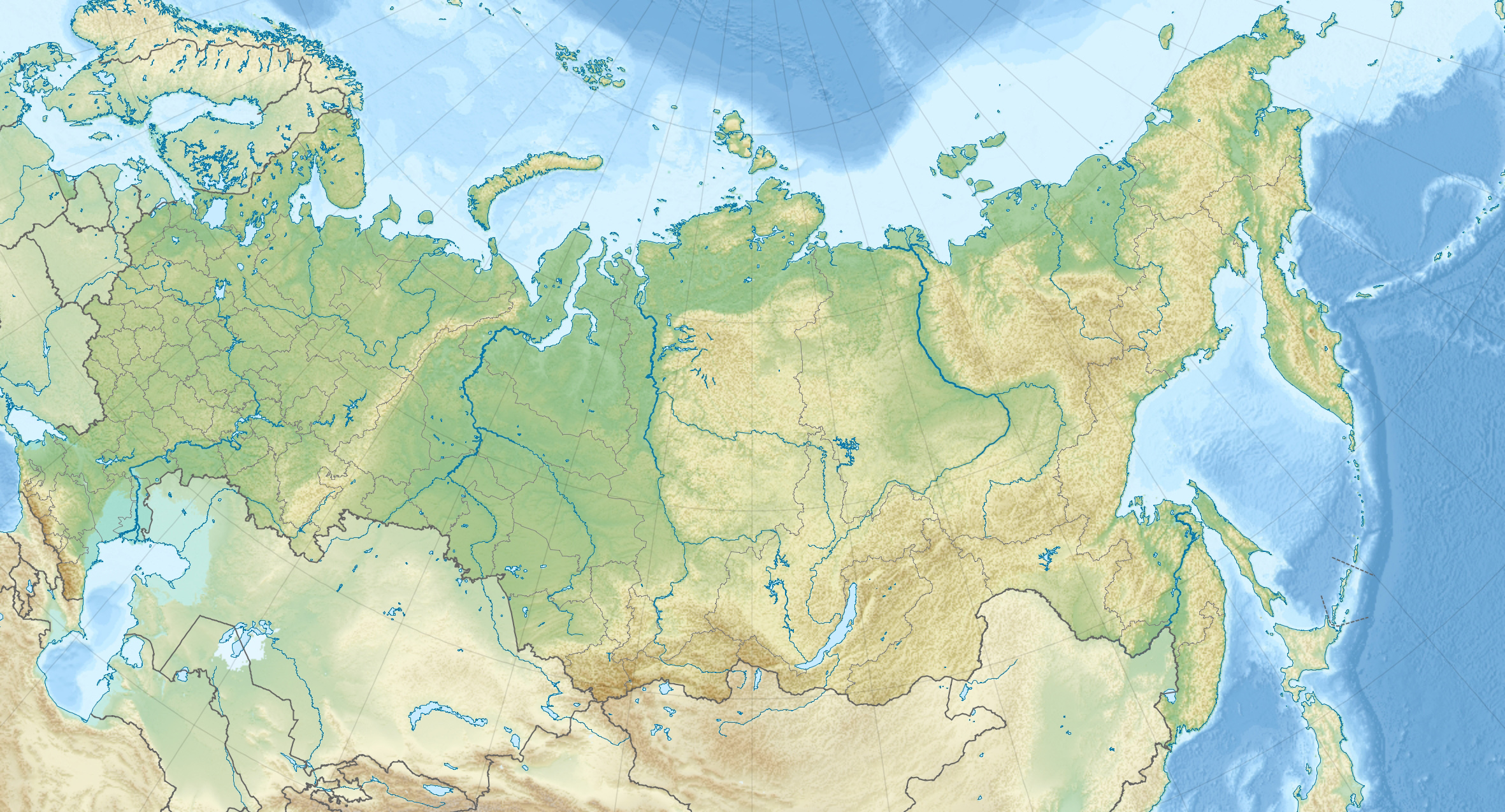 Large Detailed Relief Map Of Russia Russia Large Detailed