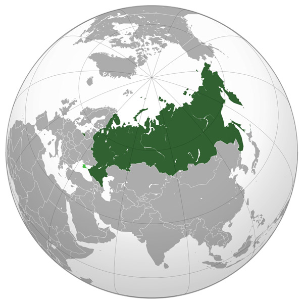 Where is located Russia on the map? Large location map of Russia.