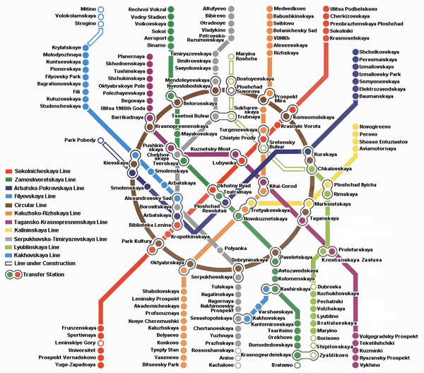 Large detailed Moscow city metro map. Large detailed metro map of Moscow city.