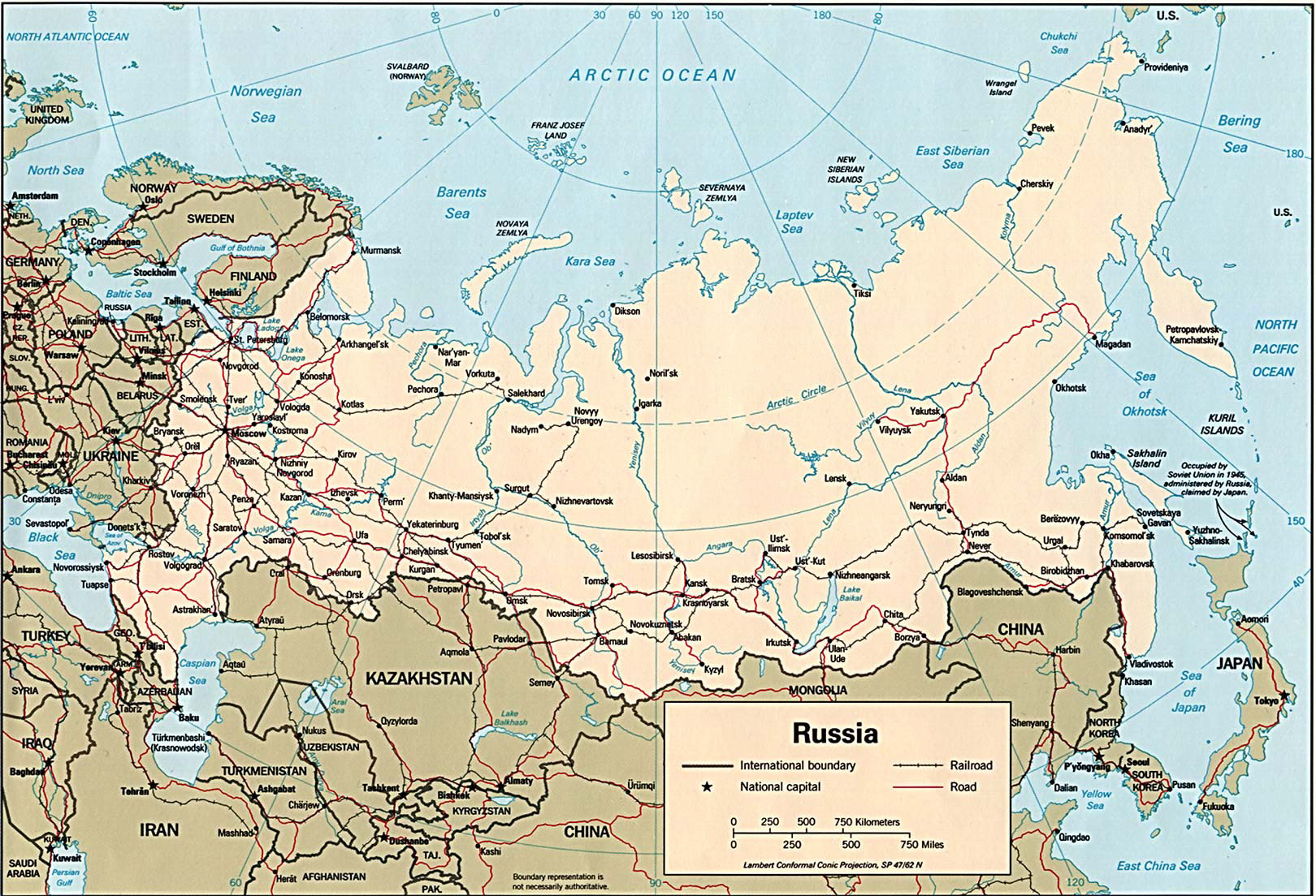 Road map of Russia. Russia road map | Vidiani.com | Maps of all