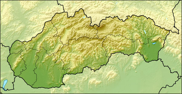 Relief map of Slovakia. Slovakia relief map.