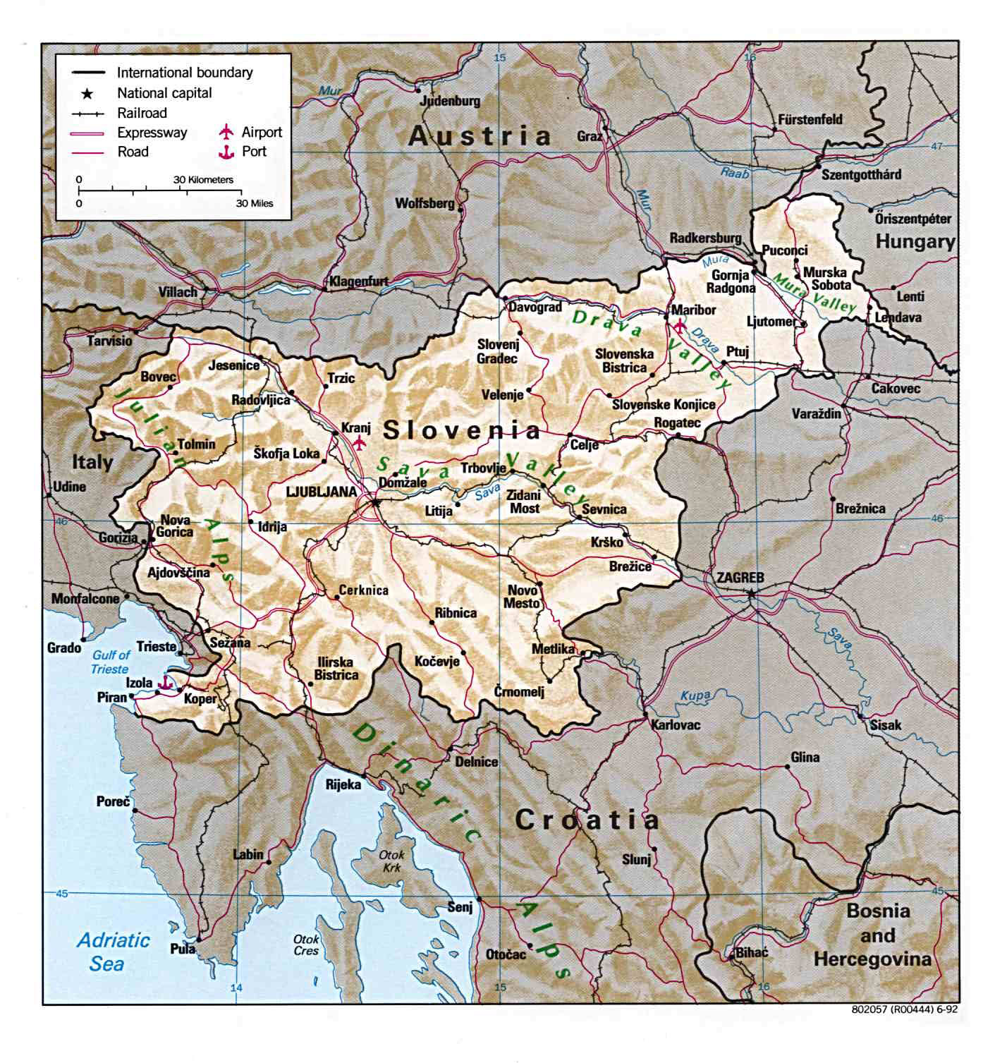 Detailed Relief And Road Map Of Slovenia Slovenia Detailed Relief And Detailed Relief And Road Map Of Slovenia Slovenia Detailed Relief And