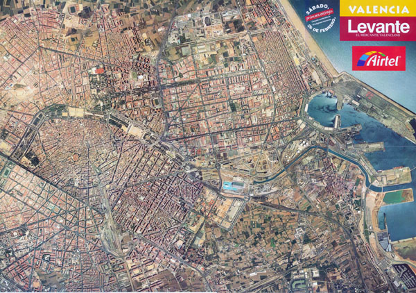 Detailed satellite map of Valencia. Valencia detailed satellite map.
