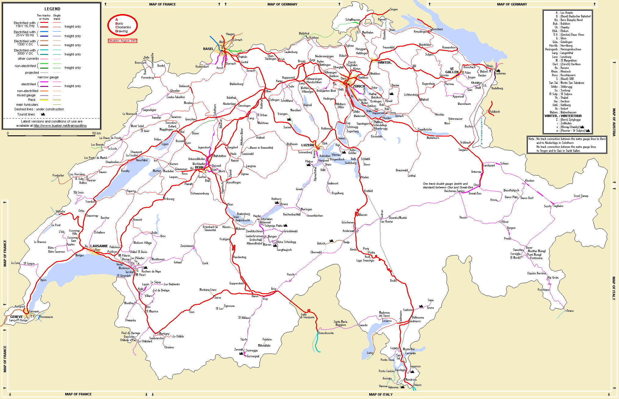 Free Printable Map Of Switzerland