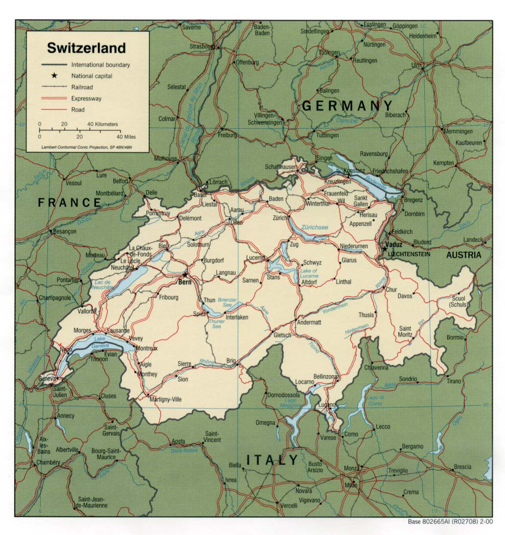 Switzerland On Map