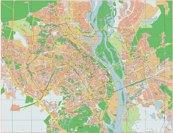 Large detailed road map of Kiev city in Ukrainian.