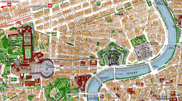 Vatican area map. Area map of Vatican.