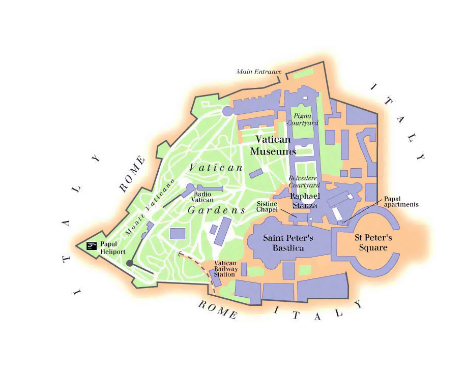 Vatican City Map Map Of Vatican Vidiani Com Maps Of All