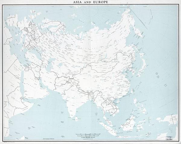 Large scale old political map of Asia and Europe - 1967.