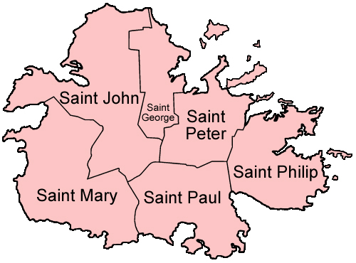 Administrative map of Antigua. Antigua administrative map. Administrative map of Antigua. Antigua administrative map.