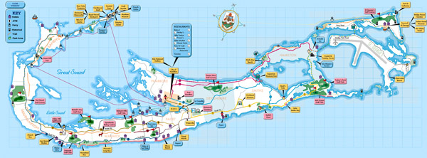 Large detailed tourist map of Bermuda. Bermuda large detailed tourist map.