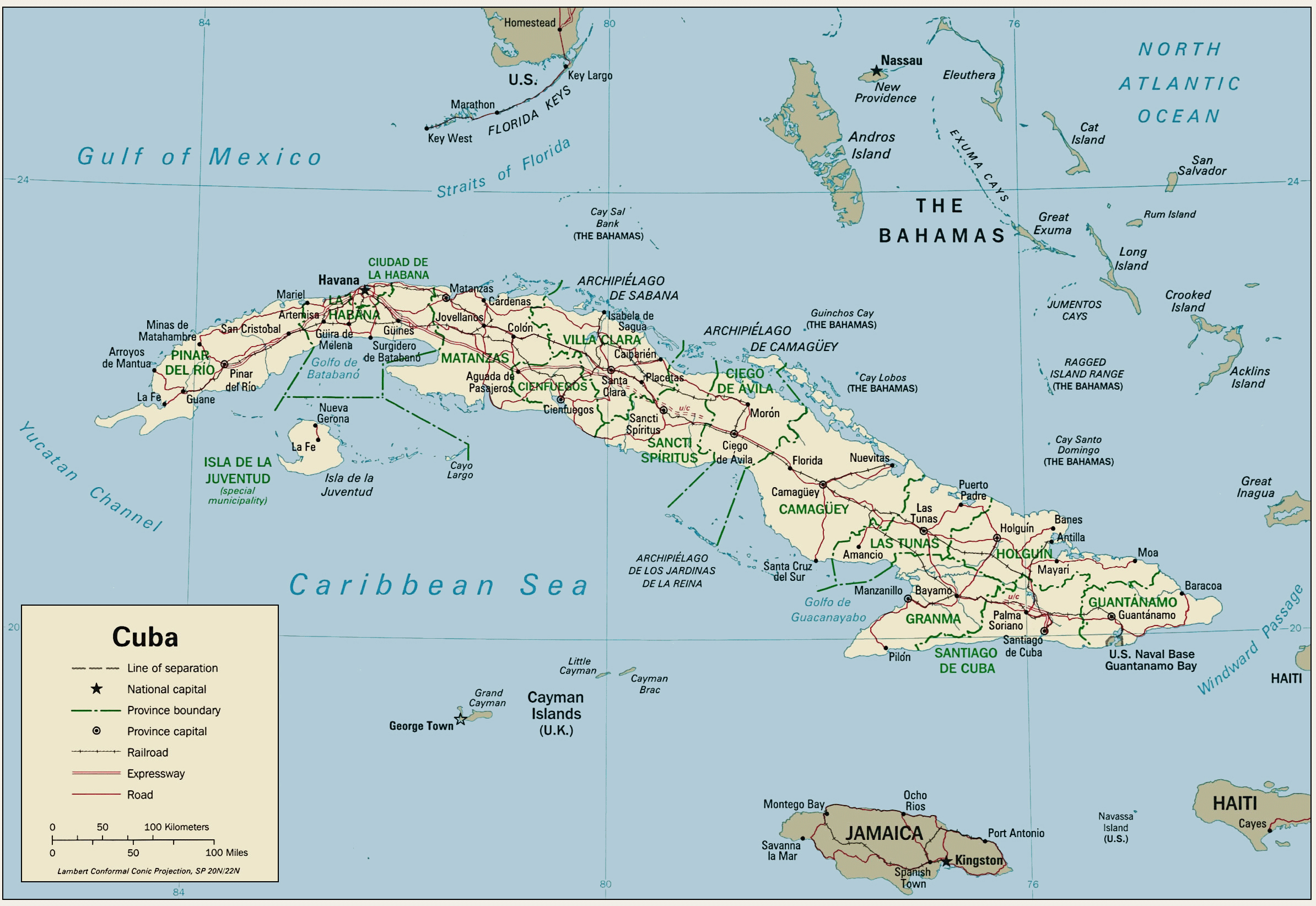Large Detailed Political Map Of Cuba Cuba Large Detailed