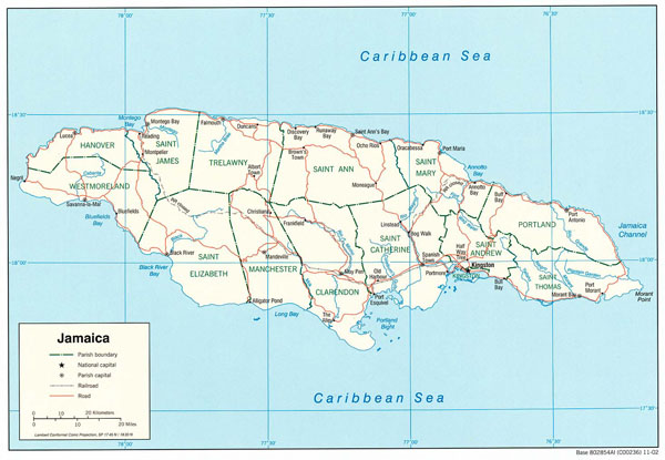 Large detailed administrative and road map of Jamaica. Jamaica large detailed administrative and road map. Large detailed administrative and road map of Jamaica.