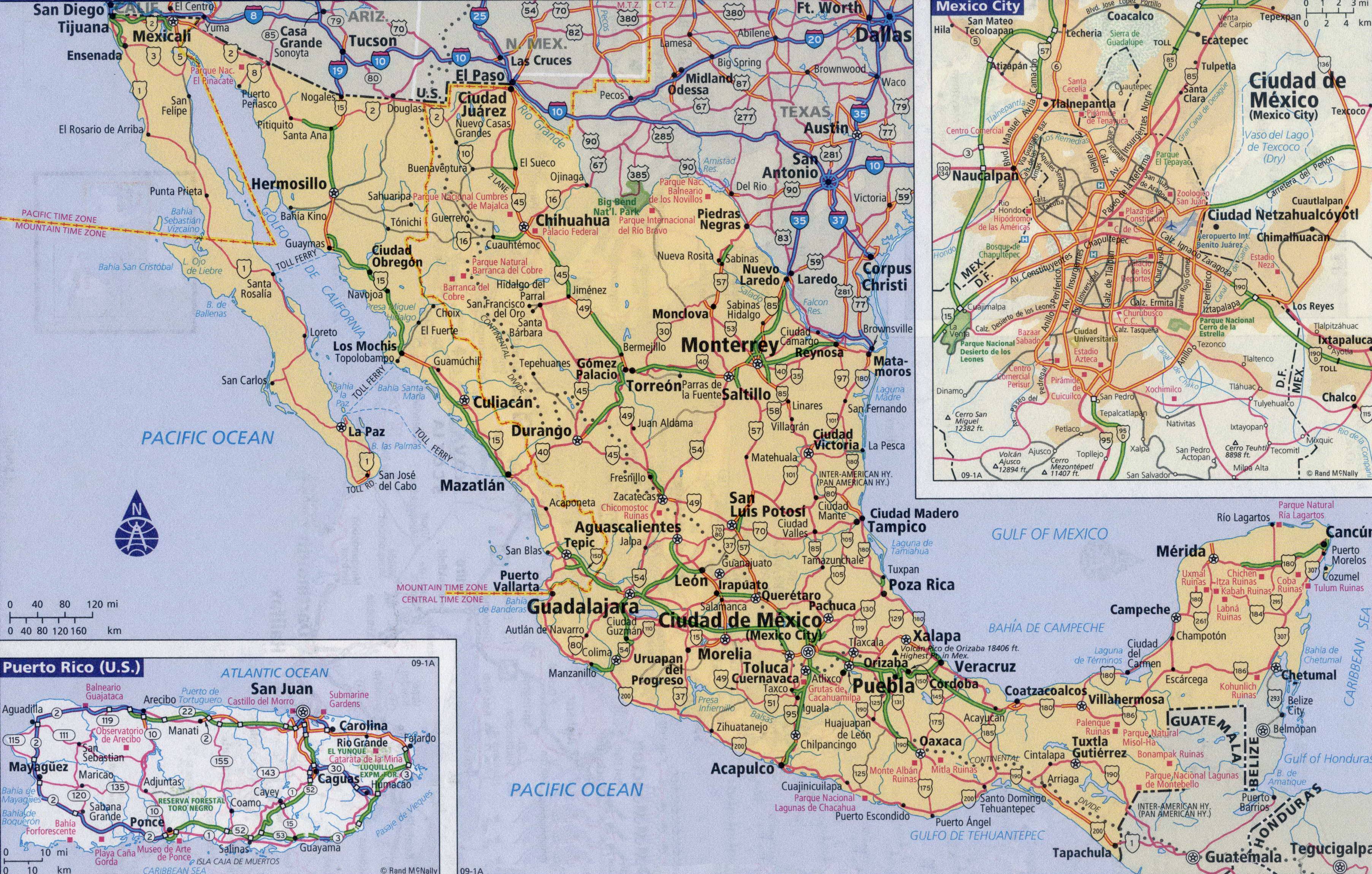Printable Map Of Mexico