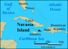 Navassa Island located map. Located map of Navassa Island.