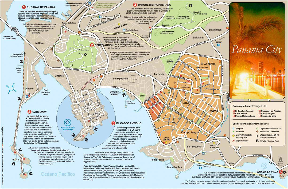 Panama city detailed road map. Detailed road map of Panama city Maps of all