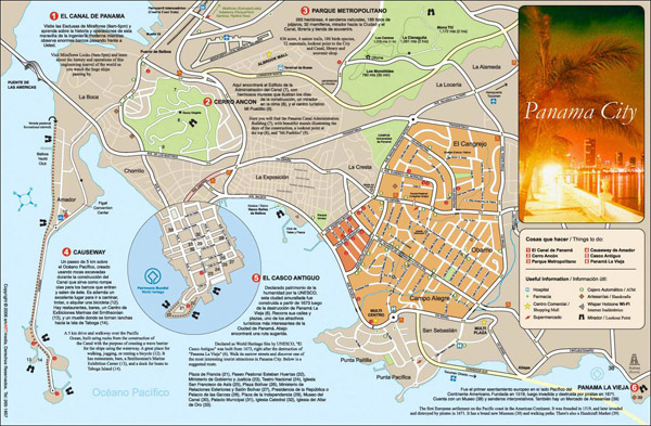 Panama city detailed road map. Detailed road map of Panama city.