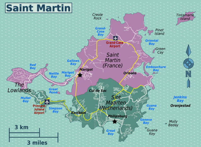 Political map of St. Maarten. St. Maarten political map. Political map of St. Maarten. St. Maarten political map.