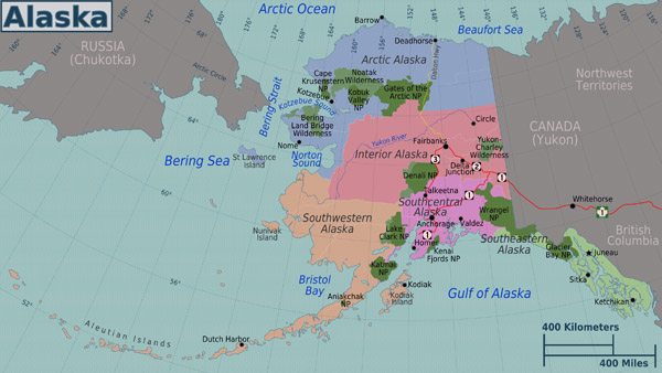 Large administrative map of Alaska state.