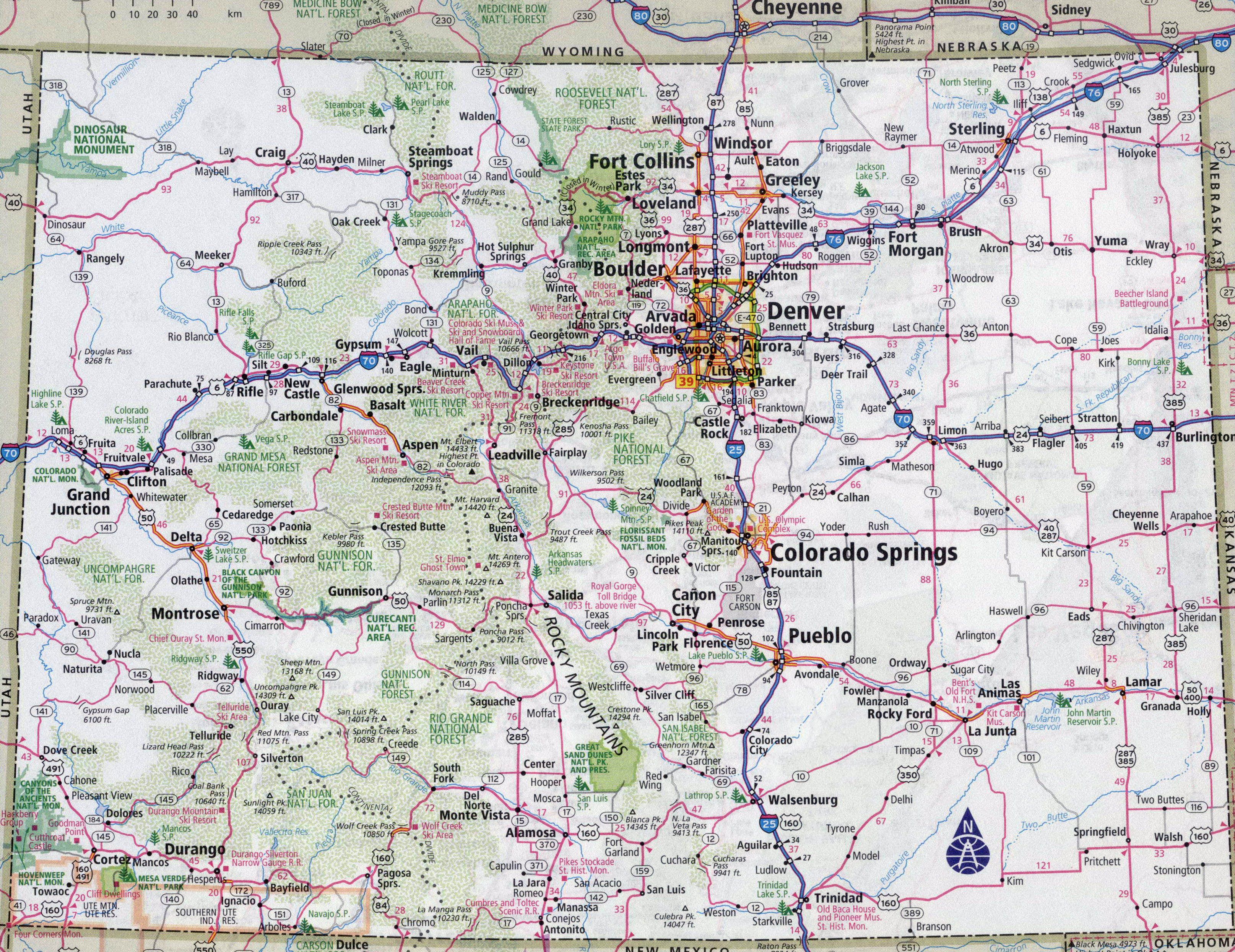 Map of Colorado » Travel