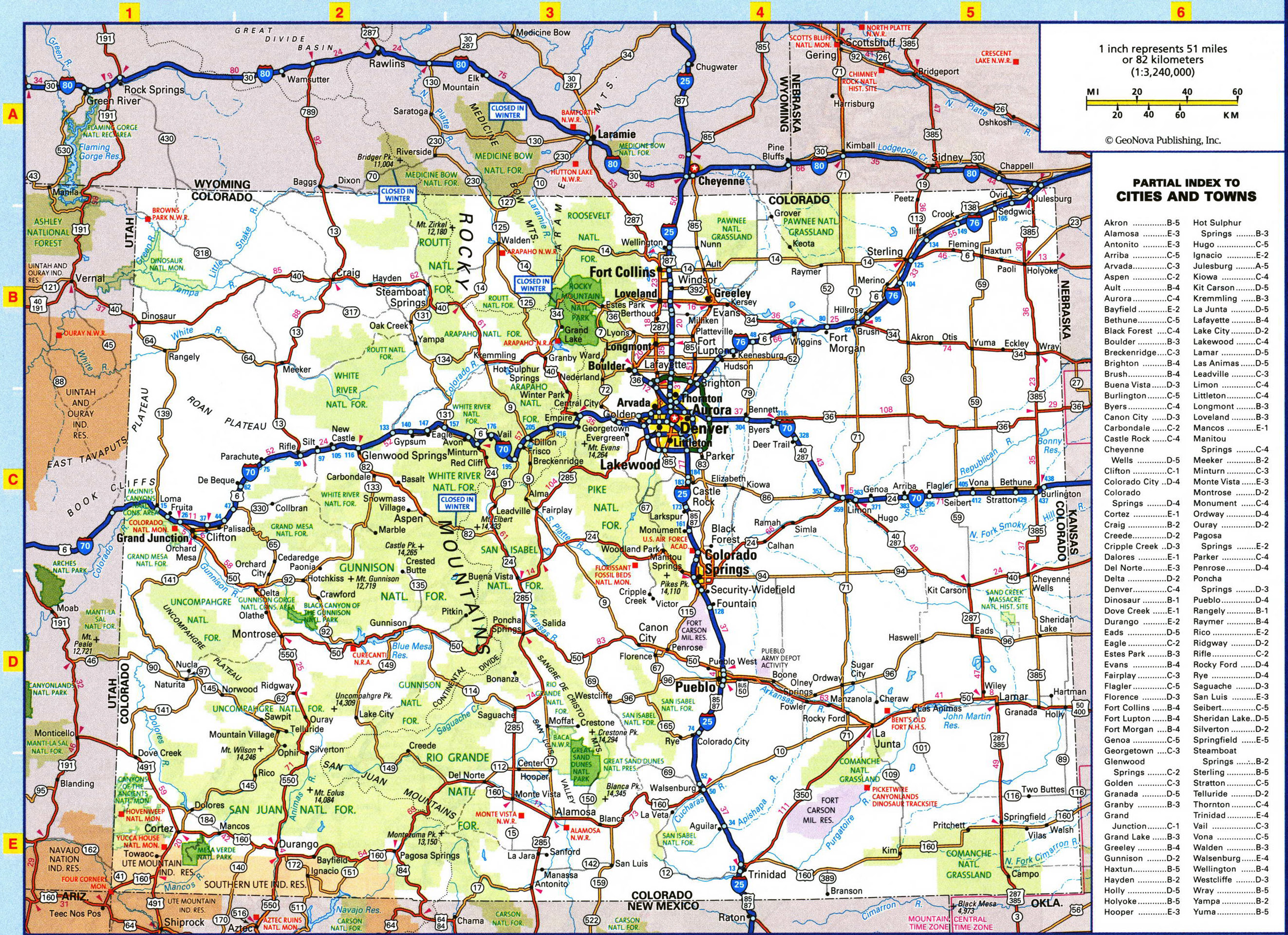 Large Detailed Roads And Highways Map Of Colorado State With All