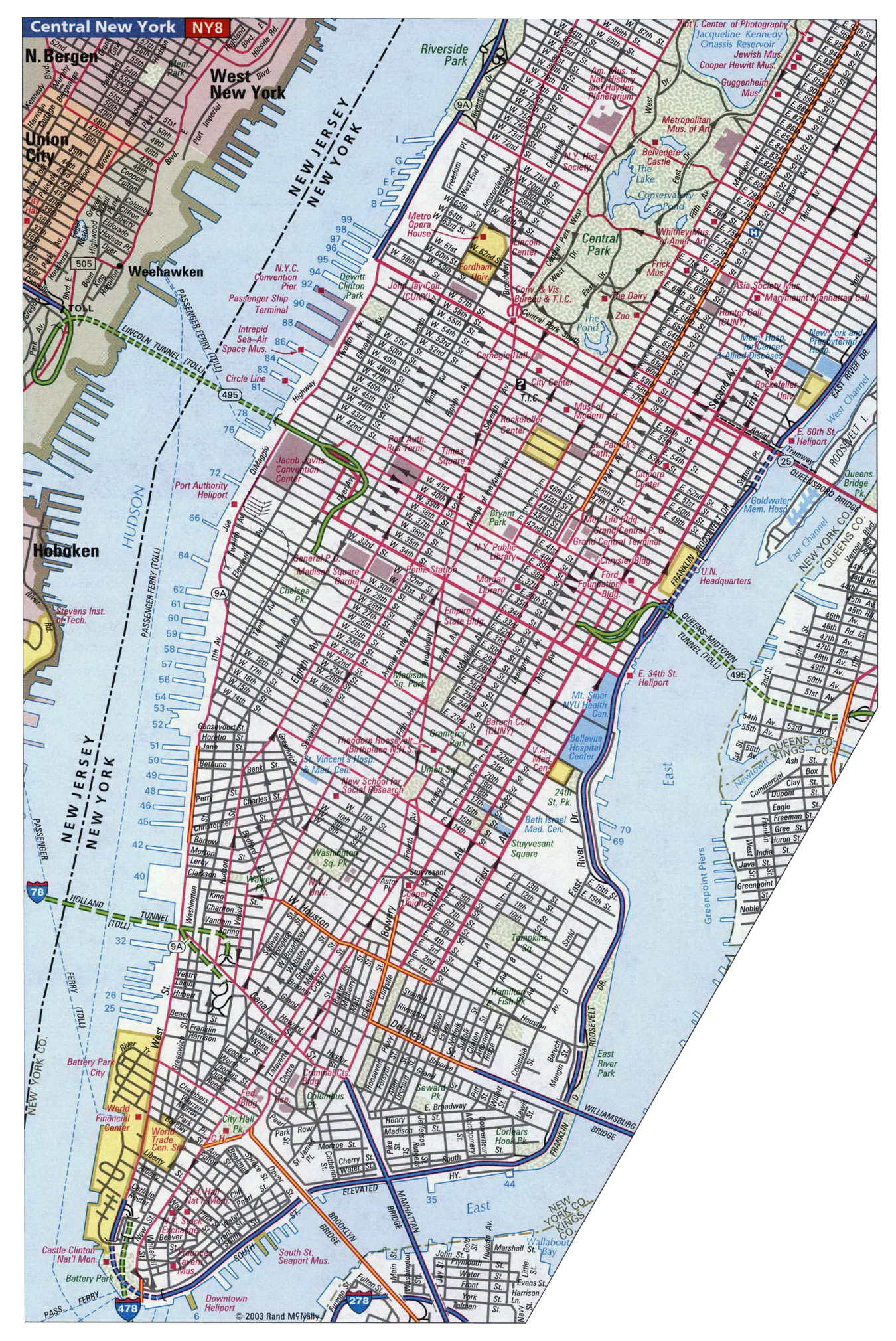 new york city street map