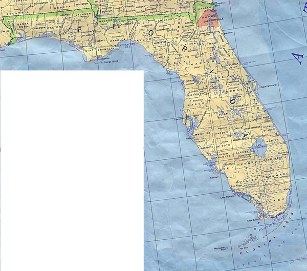 Detailed map of Florida. Florida detailed map.