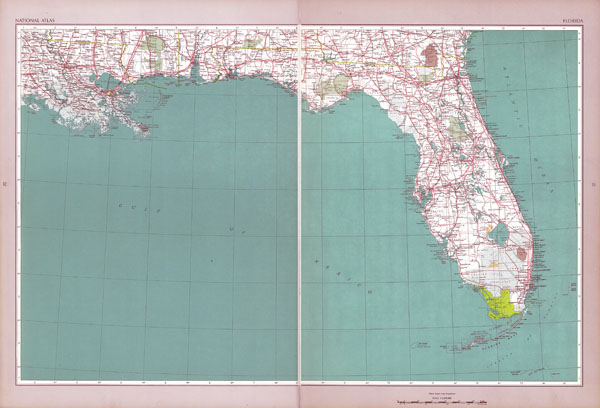 Large detailed road atlas of Florida state. Florida state large