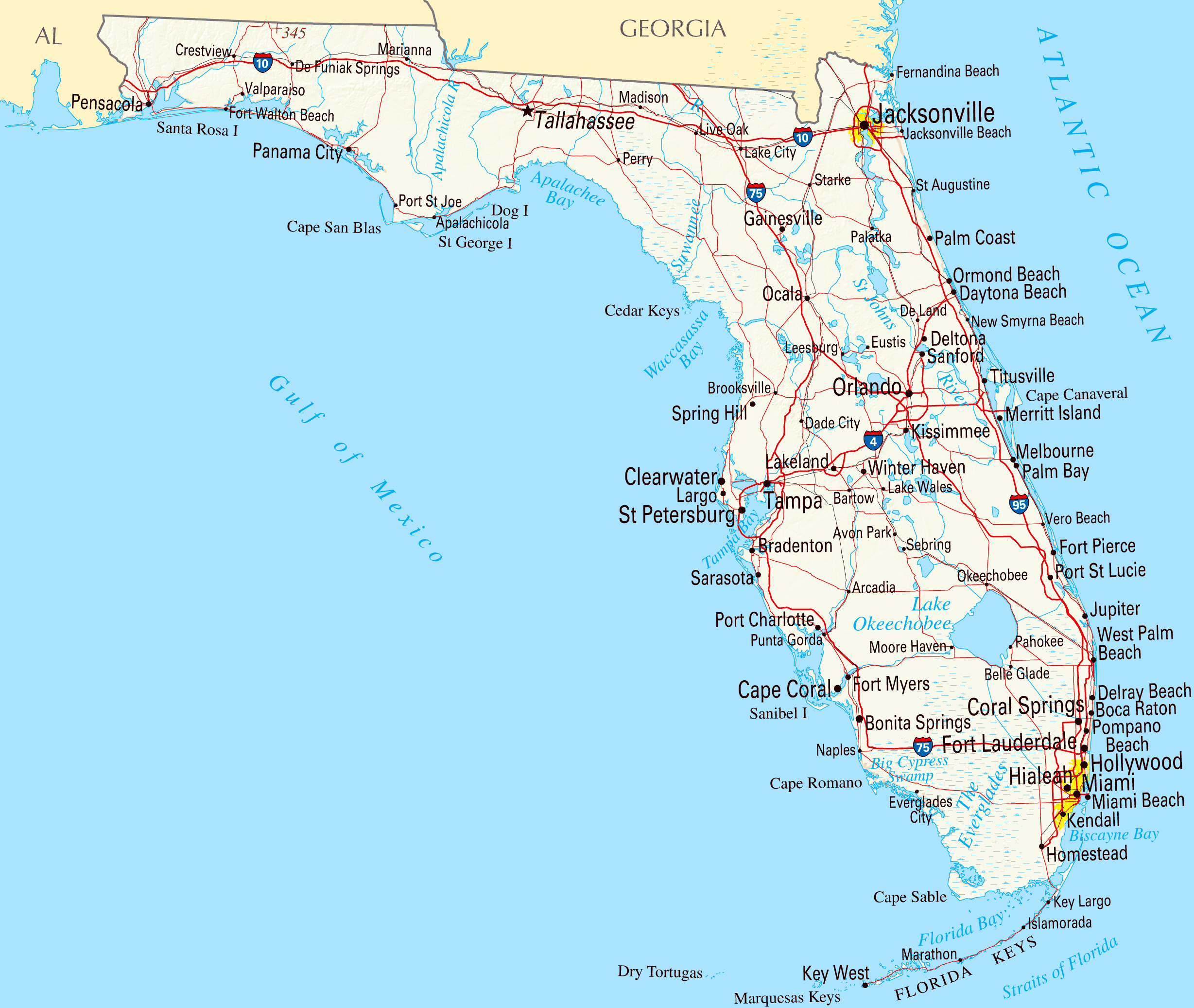 Florida State Map florida-state-map
