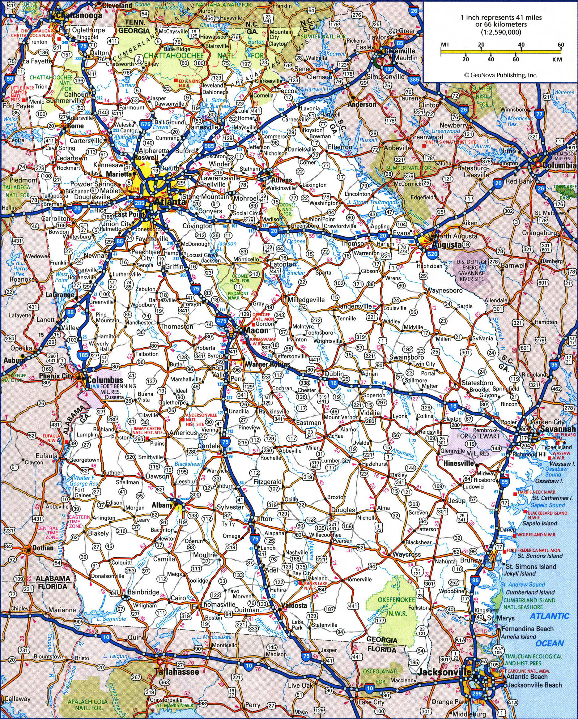 Georgia Printable Map