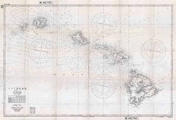 Detailed Japanese World War II map of Hawaii - 1939.