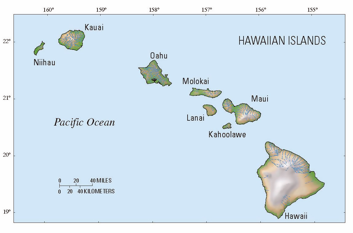 Map Of Hawaii State Hawaii State Map Vidiani Com Maps Of All